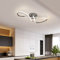 Lustres LED modernes en argent pour salon, chambre, cuisine, chambre d'enfant, éclairage intérieur, lampe de plafond simple et moderne