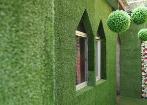 Sviluppo architettonico delle pareti esterne con pianta artificiale modello di casa sala giardino con erba artificiale - Product Image 5