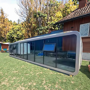 <span class=keywords><strong>Mini</strong></span> maison préfabriquée en acier <span class=keywords><strong>mobile</strong></span> de haute qualité cabine Apple Style minuscule bureau à domicile Pod pour application extérieure d'hôtel - Product Image 2