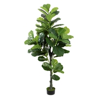 Ficus Lyrata artificiel hautement simulé, toucher réel, pour la décoration intérieure et les arrangements floraux de mariage