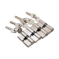 Cylindre de serrure de porte en laiton à profil européen pour salle de bain résidentielle, 60 mm, avec 3 clés, à prix abordable