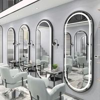Miroir de Salon GEDO Vente en Gros Haute Qualité pour Coiffeur, Meuble de Salon en Aluminium pour Salon de Coiffure et Esthétique avec Lumières LED