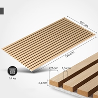 Akupanel panneaux acoustiques en chêne plaqué bois naturel design insonorisé 3d mdf panneaux acoustiques à lattes en bois pour mur et plafond
