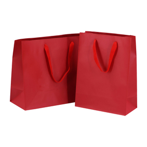 Bán buôn Thời trang Tiệc Cưới Quà Tặng Kraft Túi giấy tùy chỉnh Túi quà màu đỏ Tote Túi hdpk - Product Image 6