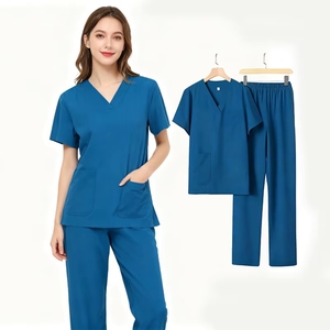 <span class=keywords><strong>Blouse</strong></span> d'uniforme médical sexy à col en V, <span class=keywords><strong>colorée</strong></span>, avec logo personnalisé, dernier design, bon prix, pour infirmière et médecin - Product Image 4