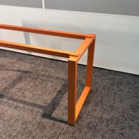 Pied de table carré robuste en acier inoxydable, support métallique commercial pour base de table de salle à manger d'hôtel et de restaurant