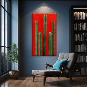 Vente en gros de <span class=keywords><strong>cactus</strong></span> art mural fleur sur toile peinture imprimée pour décoration murale - Product Image 5