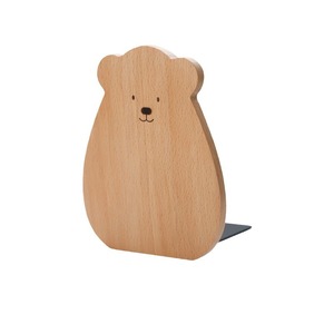 Little Bear <b>Bookend</b> Solid Wood Cartoon <b>Bookend</b> For Desk Student Gift 15x12x10.7cm - Product Image 5