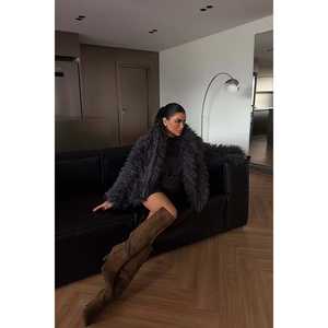 Abrigos de Piel Sintética Mayfair Stone para Mujer - Product Image 2