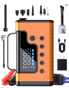 Booster de batterie de voiture tout-en-un 4000A 10000mAh, Power Bank, pompe à air 150PSI, souffleur à vide, outil d'urgence - Product Image 1