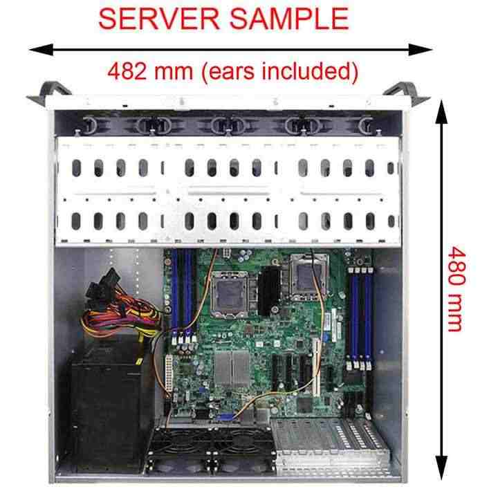 PC Computer Industrial Rack Mount Server 4U Chassis Case