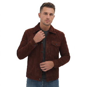 Blouson aviateur bomber d'hiver imperméable et coupe-vent en cuir avec couleurs personnalisées - Product Image 1