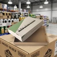 Boîte de rangement en carton recyclable et robuste pour 12/24/36 canettes de boisson, 330 ml, pour canettes de bière, supermarché, avec pelliculage mat et gaufrage