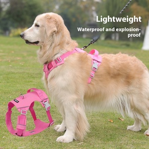 Yaz moda naylon köpek tasma nefes su geçirmez göğüs arka ışık açık yürüyüş için büyük köpekler kediler için patlamaya dayanıklı dişli - Product Image 2