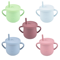 Série populaire RTS – Vente directe usine – Tasse d'apprentissage souple et sûre pour bébés de 12 ans et plus – Gobelet anti-fuite en silicone