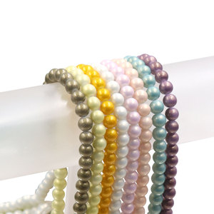 Cuentas de Vidrio Brillantes de 3mm~12mm, Redondas, con Brillo Metálico, para Manualidades, Fabricación de Collares y Pendientes, Suministro Directo de Fábrica - Product Image 3