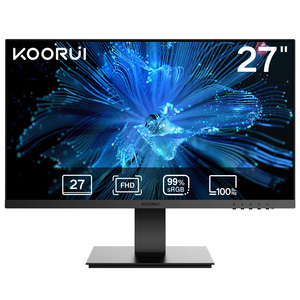 KOORUI 27 inç İş monitörü Full HD (1920x1080) pc monitörü 100Hz bilgisayar monitörü dahili 2 hoparlör kalem teşhir rafı - Product Image 1