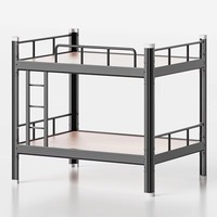 Lit superposé double moderne en acier, design inspiré de Malaisie, pour usage extérieur en chambre, idéal pour hôtels, écoles, réfugiés