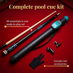 Queue de billard Tai Ba Cues, pointe en cuir multicouche de 13 mm, enveloppe en lin, bois dur d'érable canadien, 19-21 oz (selétrable) - Product Image 3