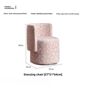 Silla de maquillaje de dormitorio de gama alta de lujo ligero con respaldo Corazón de niña cómoda silla individual bonita para niñas silla informal - Product Image 2