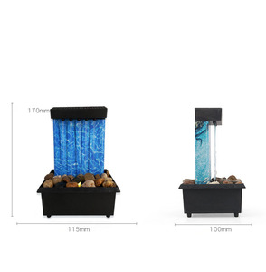 <span class=keywords><strong>Fontaine</strong></span> d'eau miniature de table facile à utiliser pour la maison, <span class=keywords><strong>fontaine</strong></span> d'eau zen de méditation intérieure avec un son apaisant de l'eau - Product Image 6