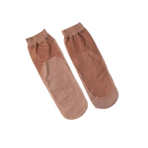 Chaussettes en soie pour femmes, motif uni, printemps, été, automne, semelle en nylon, absorbant la transpiration, antidérapantes, <span class=keywords><strong>couleur</strong></span> <span class=keywords><strong>chair</strong></span> - Product Image 5