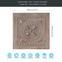 Plaque de plafond en PVC style moderne, panneau décoratif intérieur imperméable pour lieux publics PL01