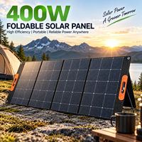 Panneau Solaire Portable 400W Pliable Monocristallin ETFE 23% Efficacité Sortie MC4 pour Camping, VR, Station d'Énergie Hors Réseau OEM