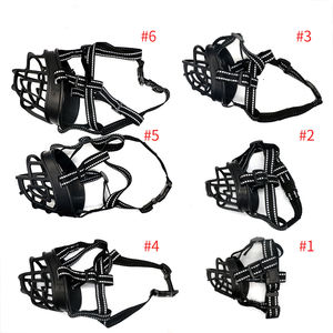 도매 제조업체 직접 애완 동물 제품 개 마스크 조절 가능한 가죽 끈 물린 방지 애완 동물 훈련 개 총구 - Product Image 2