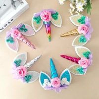 Einhorn-Horn Kuchenaufsatz Geburtstagstorten-Dekoration Hochzeitstorten-Topper Einhorn-Partyzubehör Feier-Dekoration