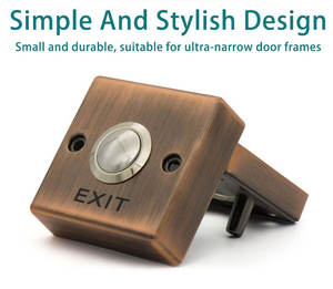 Botón de Liberación de Control de Acceso Impermeable de Aleación de Zinc con Interruptor de Superficie para Uso en Sistemas de Control de Acceso - Product Image 4