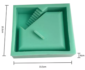 2020 Hot stampo in Silicone quadrato in <span class=keywords><strong>cemento</strong></span> con scale fiore Desktop muschio Bonsai <span class=keywords><strong>cemento</strong></span> vaso stampo - Product Image 2