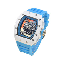Nouvelle Montre Unisexe 43mm à Tête de Tigre Personnalisée Creuse, Mouvement Mécanique à Huile, Cadran à Aiguilles, en Céramique – Approvisionnement Direct Usine