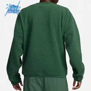 制造商定制高品质冬季休闲复古宽松羊毛/羊绒刺绣印花领口口袋长袖男装 - Product Image 2