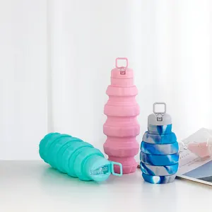Hot Silicone dobrado água garrafa esportes por atacado água garrafas copo bebida barata para crianças