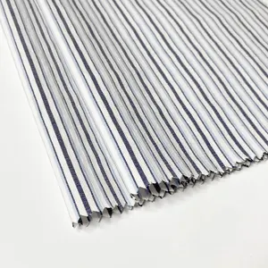 Harvest Yarn Dyed Poly Rayon Narrow Stripe Woven Grade 4 Stretch Bengaline Millennium Elastic Fabric for Pants and Jacket