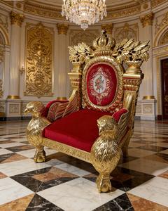 <span class=keywords><strong>Chaise</strong></span> d'hôtel de style européen, en chêne sculpté antique français, avec rembourrage en éponge, housse amovible et lavable, personnalisable, siège king size - Product Image 1