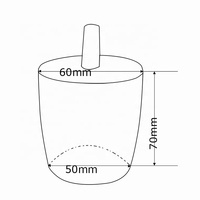 Pieds de table réglables en plastique ABS noir de haute qualité 50/60/70 mm pour meubles et tables à manger