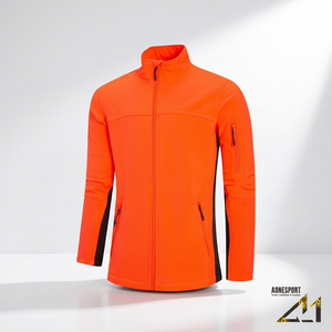 Veste Softshell Chaude pour Homme 94% Polyester 6% Fibre Élastique Col Montant Entièrement Zippé Veste d'Extérieur - Product Image 1
