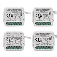 Module de relais intelligent Wi-Fi Zigbee Tuya fiable à contact sec DC5V 12-48V avec télécommande