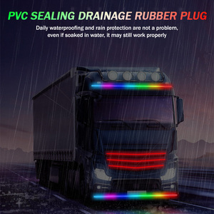 24V 0.5m/1m/1.2m/1.5m/1.8m/2M/2.2m/2.4m đầy màu sắc chạy nước marquee đèn Net dòng chảy Đèn trang trí dải ánh sáng cho xe tải - Product Image 5