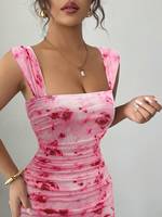 Nouvelle Robe Longue Décontractée Grande Taille à Épaule Unique et Manches Courtes à Motifs Floraux ou Unie pour Femme – Collection Été 2026