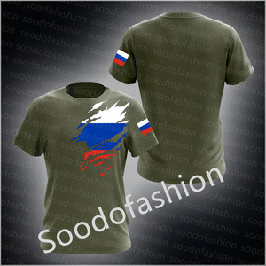 Nuovo stile grafico unico di moda stile russo personalizzato stampabile logo maglia o collo T-shirt per gli uomini e le donne - Product Image 2