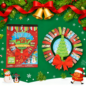 Pegatinas <span class=keywords><strong>de</strong></span> Origami Navideñas para Manualidades, Aptas para que los Niños Mejoren su Habilidad Práctica - Product Image 2