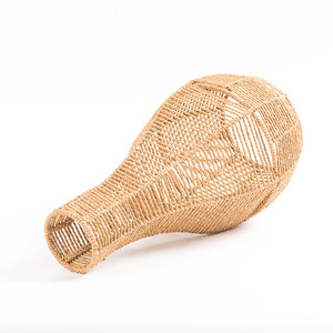 Hand Woven Pendant Lamp Shade Bell Shape Brown Eco Friendly <b>Lighting</b> Fixture For Home Decor - Product Image 4