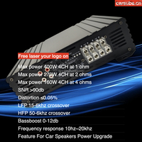Amplificateur de voiture Fullrange 400 4CH de style brésilien, 4 canaux RMS 400W, 4CH crête 4000W, 1 ohm, amplificateur de voiture pleine gamme classe D