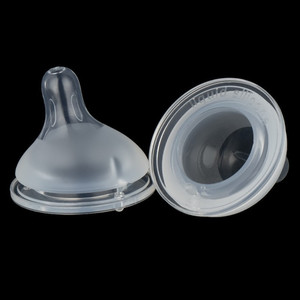 2023 usine nouveau Design hors centre col large silicone bébé <span class=keywords><strong>biberon</strong></span> mamelon remplacement mamelon flux naturel - Product Image 2