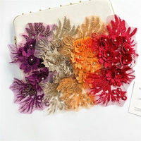 Nouvelle applique en tissu brodé de perles et de mailles, style xqd, pour robe de mariée et robe de soirée, patch floral décoratif, vêtements DIY