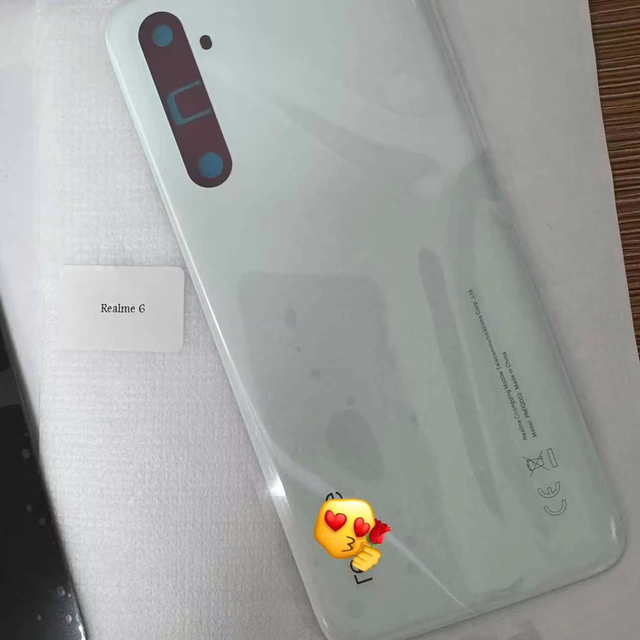 RTS 6 Mobile Phone Back Cover for Realme6 Battery Cover Glass Back Shell Shell Back Cover Outer Shell Frame Frame Lens