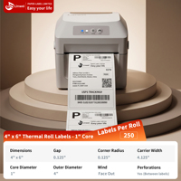 Label Produsen Grosir Label Thermal 4x6 100mm*150mm 250 Lembar Label Pengiriman Roll untuk Printer Thermal